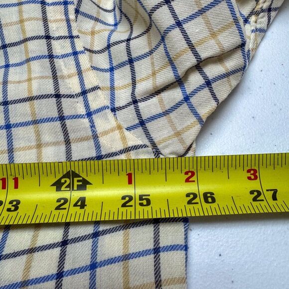 Vintage Gitman Shirt Mens Large Yellow Plaid Preppy Office Casual Made in USA‎ - Picture 10 of 12